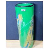 NOVA ART SIGNED VASE 17.25" H MULTI COLOR THICK
