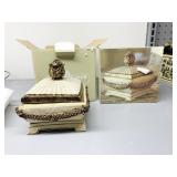 PAIR OF CEDAR CREEK COLLECTION TRINKET BOXES NEW