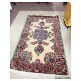RUG HAND KNOTTED W/ FRINGE 84" X 47"