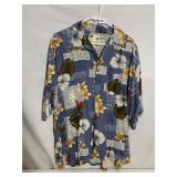 BANANA CABANA HAWAIIAN SHIRT SZ XL, 100% SILK