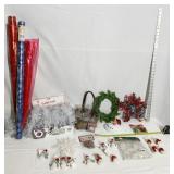 CHRISTMAS GARLAND, ORNAMENTS, WRAPPING PAPER,
