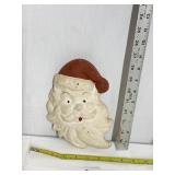 CHALKWARE SANTA HEAD, SOME CHIPPING ON EDGE