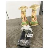 HEART SHAPE MEASURING SPOONS, CHERUB CANDLESTICKS