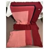 2 HAND CROCHETED GEOMETRIC DESIGN THROW BLANKET,