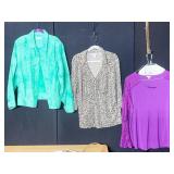 ERIN 2 X GREEN JACKET, AVENUE STRETCH 14/16 TOP,