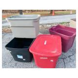 ASSORTED STORAGE BINS