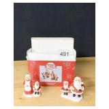 SANTA CLAUS IS COMIN TO TOWN 2 PC. SET NIB