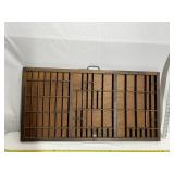 KEYSTONE TYPE BLOCK LETTER TRAY, 16X32