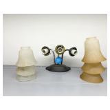 THREE LIGHT FIXTURE WITH INTERCHANGEABLE GLASS