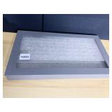 GRAY GLASS FRONT RING DISPLAY HOLDS 72 RINGS