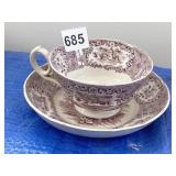 ORIENTAL WR CHINA CUP/SAUCER ANTIQUE