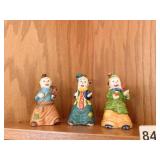3 CERAMIC CLOWN BELLS MADE IN TAIWAN