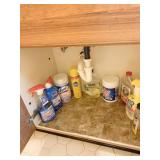 VARIOUS HOUSEHOLD CHEMICALS WINDEX, LYSOL WIPES,