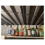 ASSORTED ALCOHOL, GLASSES ETC.