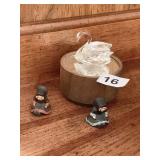 FULL LEAD CRYSTAL SWAN (AUSTRIA) ON MIRROR