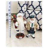 GOLFER SANTA AND SANTA W/ PACKAGES