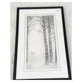 FOREST SIGNED PRINT 26/60 - 27" X 25"
