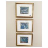 VINCENT VAN GOGH PRINTS SET OF 3 PROFESSIONAL