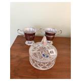 BOHEMIA 24% LEAD CRYSTAL CANDY DISH MADE IN CZECH