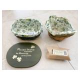 LONGABERGER BASKETS W/ LINERS APPROX. 6 & 7 "