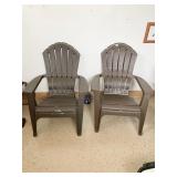 2 PLASTIC ADIRONDACK CHAIRS