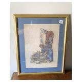 SANTA PRINT NICK SCHNEEMAN 1993, 18 X 22