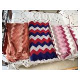 AFGHANS HAND CROCHETED ZIG ZAG DESIGN