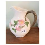 CERAMIC FLORAL PITCHER