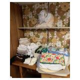 ASSORTED HAND TOWELS BATHROOM MATS AND CLEANING