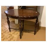 VINTAGE WOOD FOUR LEG TABLE 36"W X 29"H X 22"D