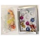 CHRISTMAS ORNAMENTS W/ FIGURAL BULBS