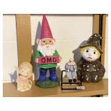GNOME, PRECIOUS MOMENT AND CLOWN
