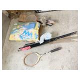 WARRING RIVER RIDE IN BOX AND BADMINTON SET WITH