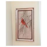 PAINTING OF CARDINAL BY ELINOR 