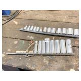 CRAFTSMAN CHROME 12 POINT DEEP WELL AND STANDARD