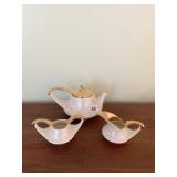 TEA POT, CREAMER & SUGAR MADE BY THE MODERN CHINA