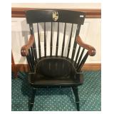 CUA MONOGRAMMED STENCILED ARMCHAIR