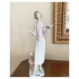 LLADRO LADY HOLDING BOOK 13" H