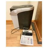 PAPER SHREDDER & CALCULATOR WITH PRINTER