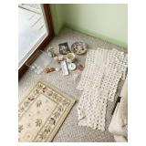 CHARISMA 20" X 36" RUG, CLOWN PLATE, THERMOMETER,