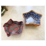 LONGABERGER BASKETS W/ LINERS 2001 SHINING STAR