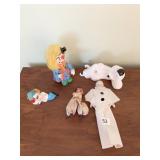 LOT OF 5 DIFFERENT CLOWN FIGURINES