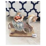 CERAMIC MARY & JOSEPH WITH BABY