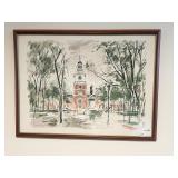 INDEPENDENCE HALL PHILADELPHIA FRAMED PRINT, 21.5