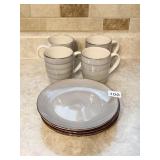 ROYAL NORFOLK PLATES & CUPS (4 EACH)