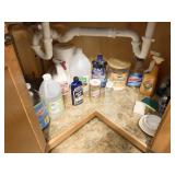 VARIOUS HOUSEHOLD CHEMICALS, WINDEX, BONA, WHITE