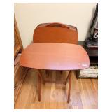 WOOD PORTABLE TV TABLE SET