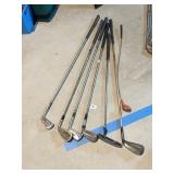 GOLF CLUBS INCLUDING BLACK KNIGHT 3, CROYDON TOM