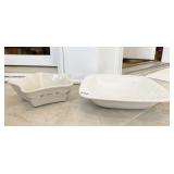 2 LONGABERGER SERVING DISHES