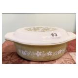 PYREX SPRING BLOSSOM CASSEROLE DISH WITH LID